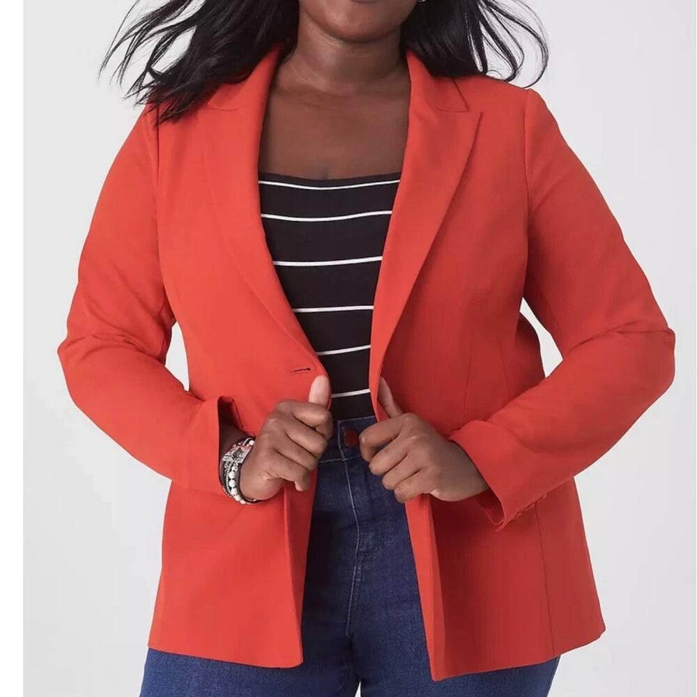 Lane Bryant NWT Tangerine Blazer Jacket The Modernist Collection Size 16